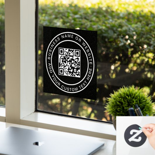 QR Code | Moderne stijlvolle afwasbare raamsticker (Kantoor)