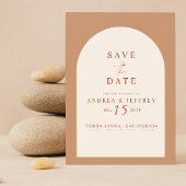 QR Code Moderne terracotta boog foto Opslaan van d Save The Date