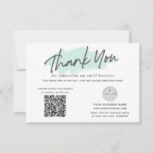 QR code Moderne trendnetworking kleine onderneming Bedankkaart