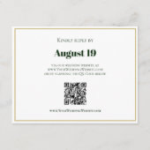 QR-code Moderne tropische lekkage goudstrand bruil Informatiekaartje (Voorkant)