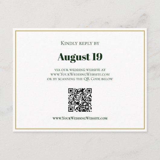 QR-code Moderne tropische lekkage goudstrand bruil Informatiekaartje (Voorkant)