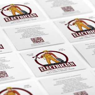 QR Code Moderne Verlichtingscontractant elektricie Vierkante Visitekaartje