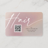 QR-code moderne visitekaartjes voor haarstylist (Voorkant)