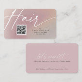QR-code moderne visitekaartjes voor haarstylist (Voorkant / Achterkant)