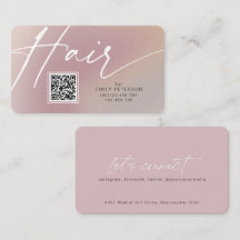 QR-code moderne visitekaartjes voor haarstylist