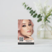 QR-code moderne visitekaartjes voor make-up arties (Staand voorkant)