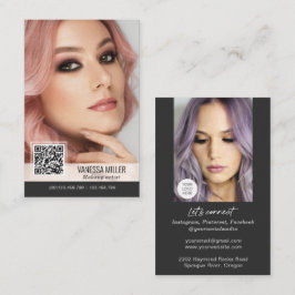QR-code moderne visitekaartjes voor make-up arties