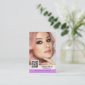 QR-code moderne visitekaartjes voor make-up arties (Staand voorkant)