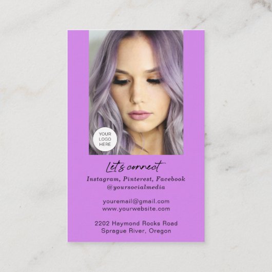 QR-code moderne visitekaartjes voor make-up arties (Achterkant)