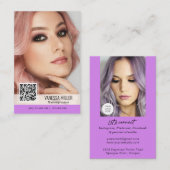 QR-code moderne visitekaartjes voor make-up arties (Voorkant / Achterkant)