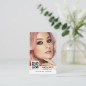 QR-code moderne visitekaartjes voor make-up arties (Staand voorkant)