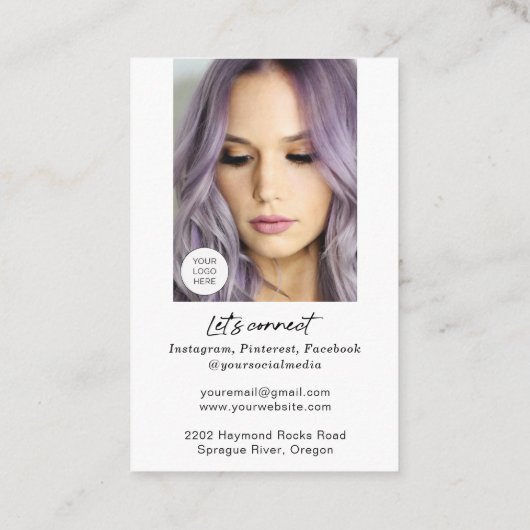 QR-code moderne visitekaartjes voor make-up arties (Achterkant)