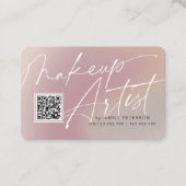 QR-code moderne visitekaartjes voor make-up arties (Voorkant)