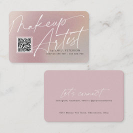 QR-code moderne visitekaartjes voor make-up arties