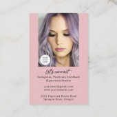 QR-code moderne visitekaartjes voor make-up arties (Achterkant)