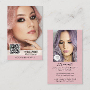 QR-code moderne visitekaartjes voor make-up arties