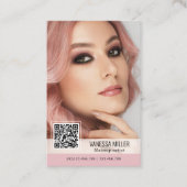 QR-code moderne visitekaartjes voor make-up arties (Voorkant)