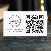 QR-code Moderne witte notaris Visitekaartjes