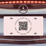 QR-code | Moderne zakelijke Blush roze ronde Nummerplaat<br><div class="desc">Een eenvoudige sjabloon van het bord van het de codetoewijzing QR van de douanegrootte in een moderne minimalistische stijl die gemakkelijk met uw code QR,  bedrijfsnaam of website en douanetekst kan worden bijgewerkt,  bijvoorbeeld scan me aan.. #QRcode #licence eplate #business</div>