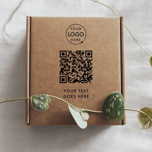 QR-code | Moderne zakelijke Logo Rubberstempel