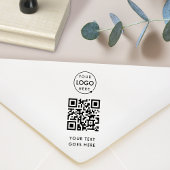 QR-code | Moderne zakelijke Logo Rubberstempel