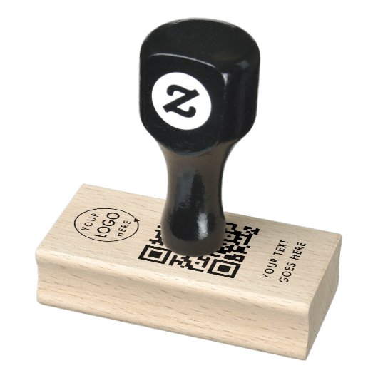 QR-code | Moderne zakelijke Logo Rubberstempel (Stempel)