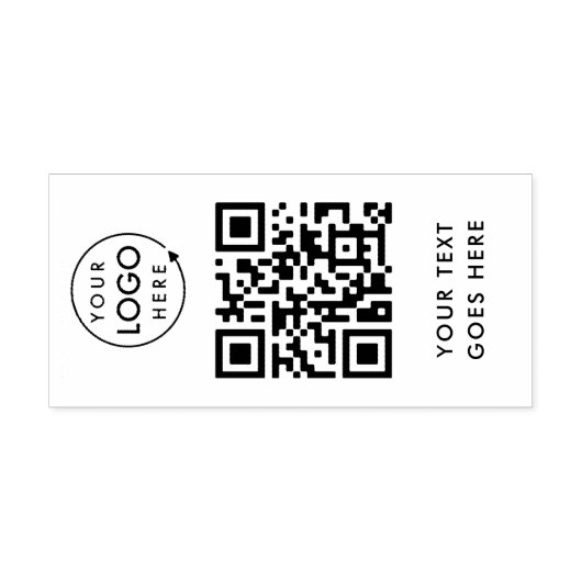 QR-code | Moderne zakelijke Logo Zelfinktende Stempel (Design)
