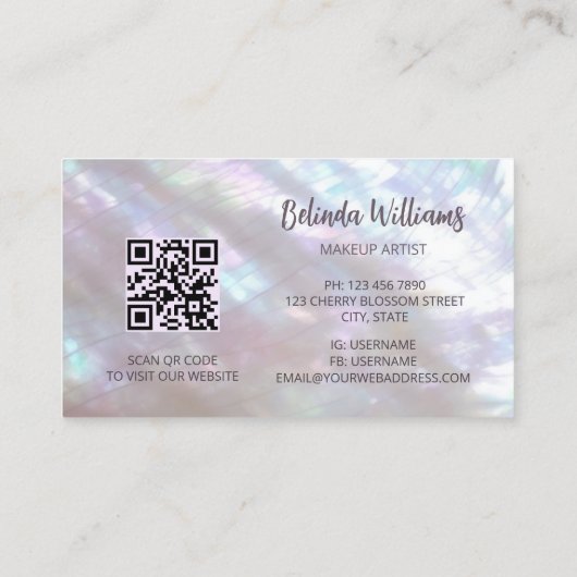 QR-code | Moeder-van-parelwijn Visitekaartje (Achterkant)