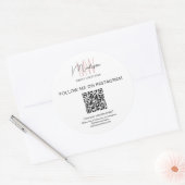 QR Code Monogram Logo Bakkerij Business Sticker (Envelop)
