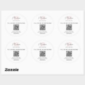QR Code Monogram Logo Bakkerij Business Sticker (Vel)