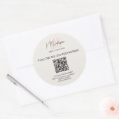 QR-code Monogram Logo Bakkerij Sticker (Envelop)