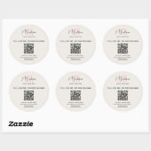 QR-code Monogram Logo Bakkerij Sticker (Vel)