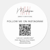 QR-code Monogram Logo Bakkerij Sticker (Voorkant)