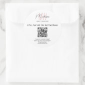 QR-code Monogram Logo Bakkerij Sticker (Tas)