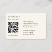 QR Code- Moon Eye Yoga Reiki Wellness Visitekaartje (Achterkant)