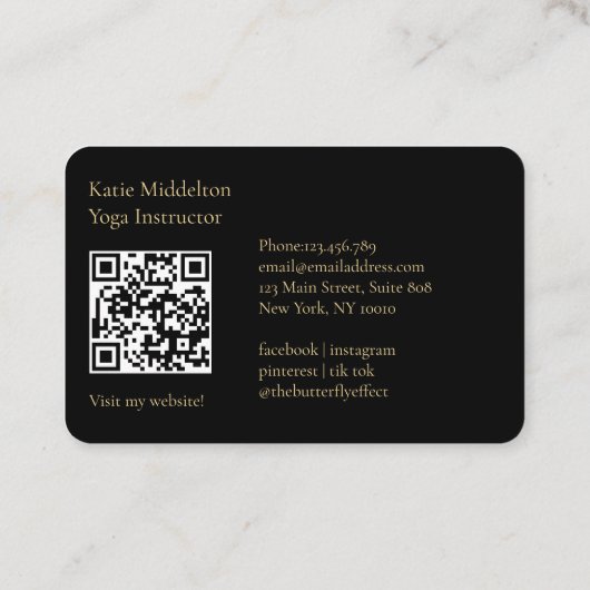 QR Code- Moon Yoga Reiki Wellness Visitekaartje (Achterkant)