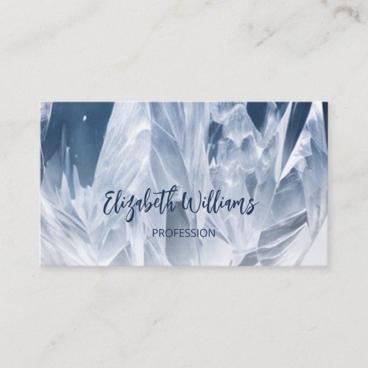 QR Code Mountain Crystal Gem Stone Visitekaartje (Voorkant)