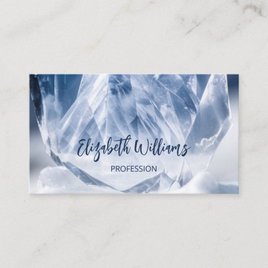 QR Code Mountain Crystal Gem Stone Visitekaartje (Voorkant)