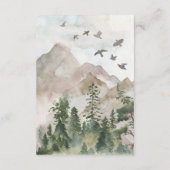 QR Code Mountain Forest rustieke bruiloft details Informatiekaartje (Achterkant)