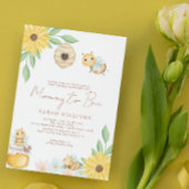 QR-code Mummy to Bee Baby shower Zonnebloem Kaart