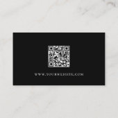 QR-code Musical Black White Guitar Lessons Visitekaartje (Achterkant)