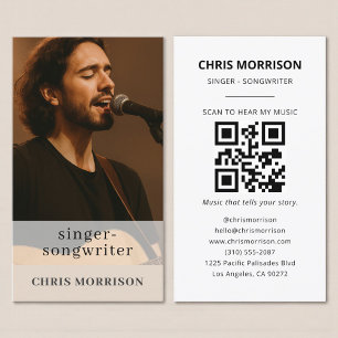 QR Code Muziek Artiest Visitekaartje