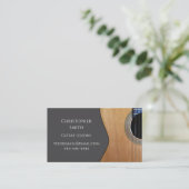 QR-code Muzieklessen Gitaar Professioneel Musicus Visitekaartje (Staand voorkant)