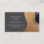 QR-code Muzieklessen Gitaar Professioneel Musicus Visitekaartje (Voorkant)