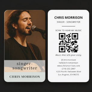 QR Code Muzikant Saliegroen Visitekaartje