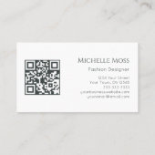 QR code Naaien Buttonnen Professionele Wijzigingen Visitekaartje (Achterkant)