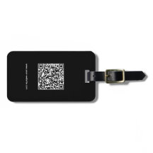 QR-code, naam & info, zwart & wit, elegant
