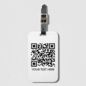 QR-code naam tekst Zakelijk barcode sjabloon Bagagelabel (Voorkant (verticaal))