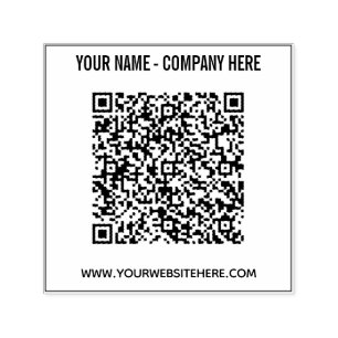 QR-code naam website gepersonaliseerde bedrijfsste Zelfinktende Stempel