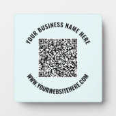 QR Code Naam Website Plaque Business Promotion Fotoplaat (Voorkant)